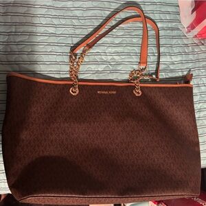 Michael Kors Brown Tote with Padded Laptop Sleeve